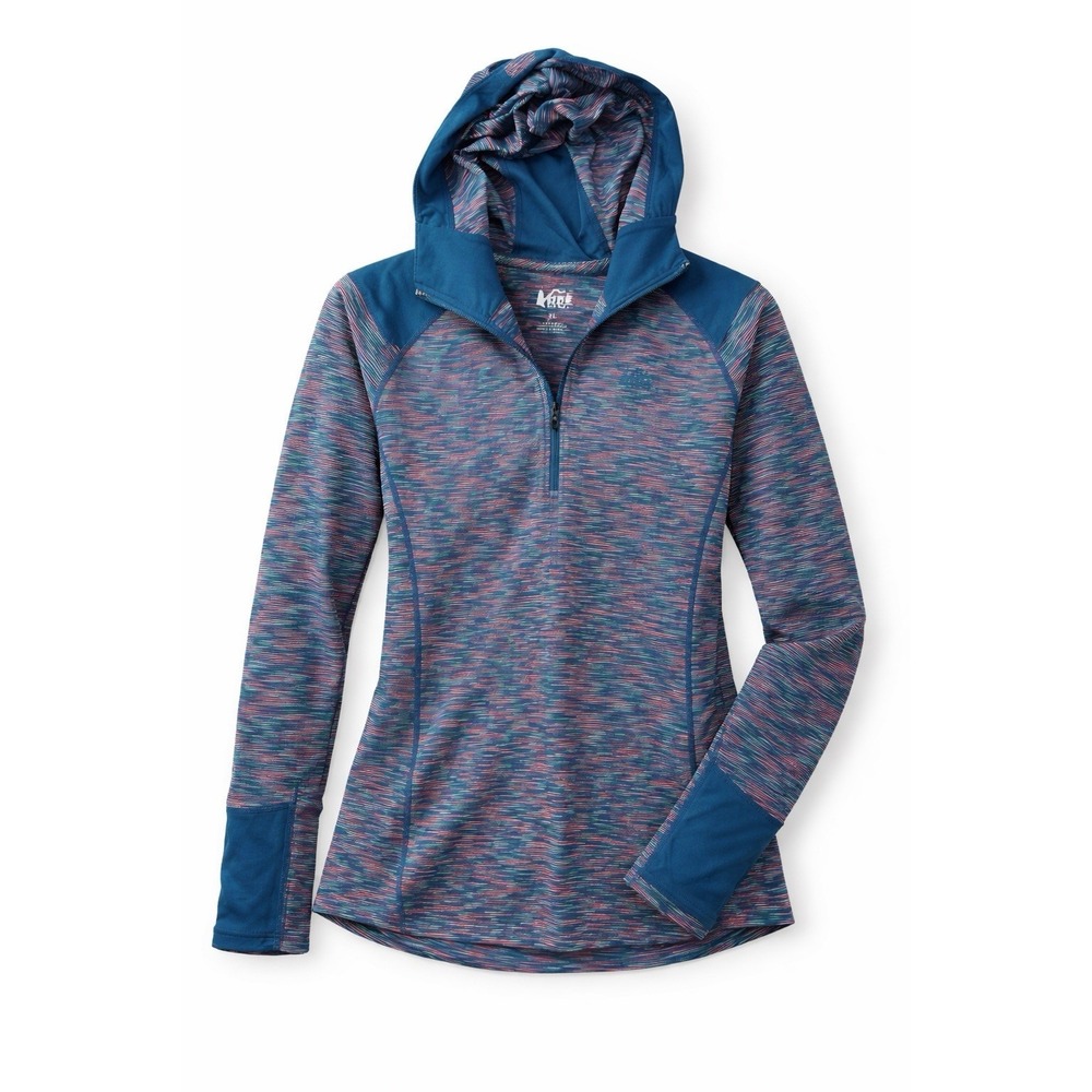 REI Co-op Screeline Hoodie Women's XL Hiking Outdoors Quarter Zip Performance
